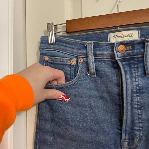 Madewell Womens Medium Wash Straight Leg Ankle The Perfect Vintage Jeans Size 26 - Picture 5 of 10